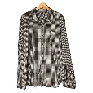 Icebreaker Merino Button Front Long Sleeve Shirt Check Wool Blend Men’s XXL